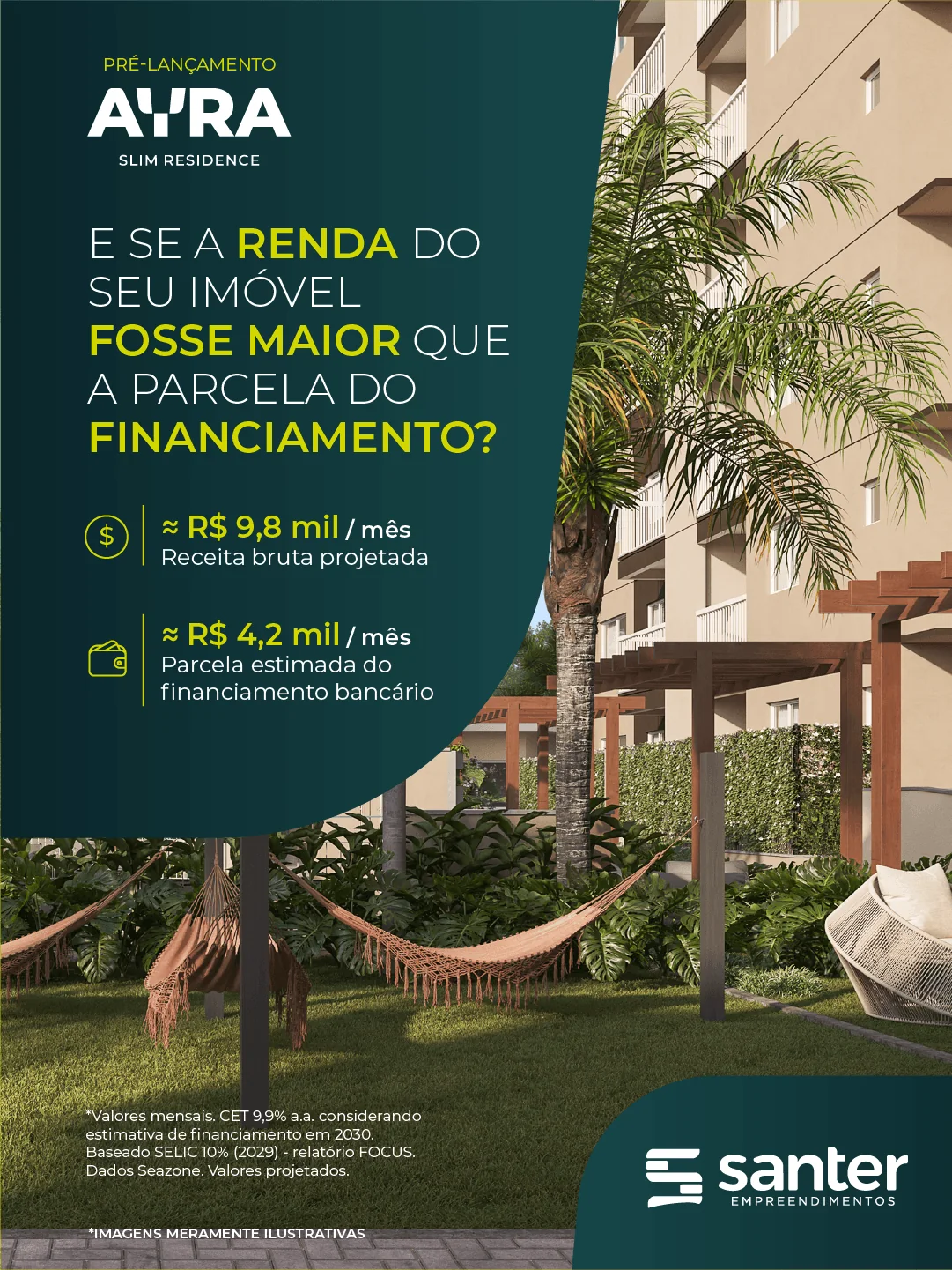 Projeção de short stay do AYRA